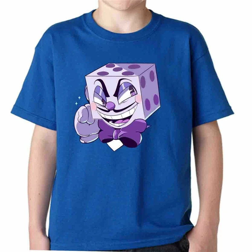 Teacup Cuphead Boss Mugman футболка Gioco King Dice для Xbox Футболка Maglia свободный размер
