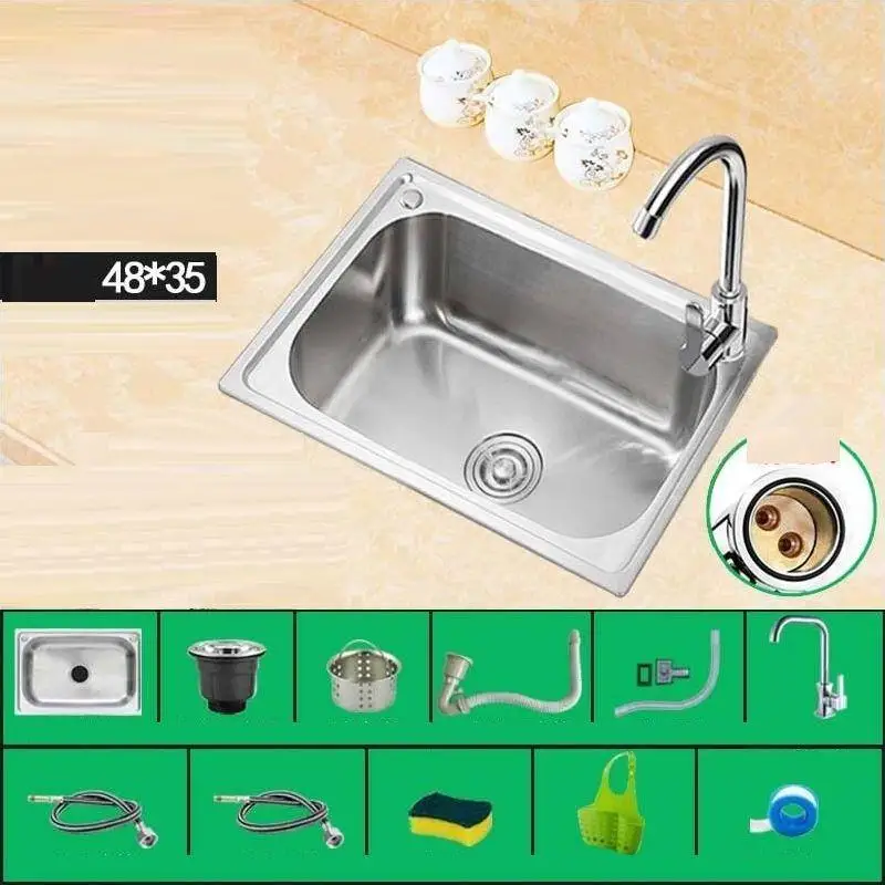 Tarjas Para Cocina Lavello портативная кухонная раковина из нержавеющей стали Lavabo Cuba Pia Cozinha Fregadero для мытья овощей - Цвет: Version T