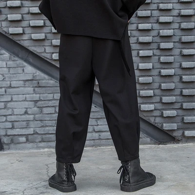 Шаровары с узкой талией повседневные широкие брюки большого размера в стиле