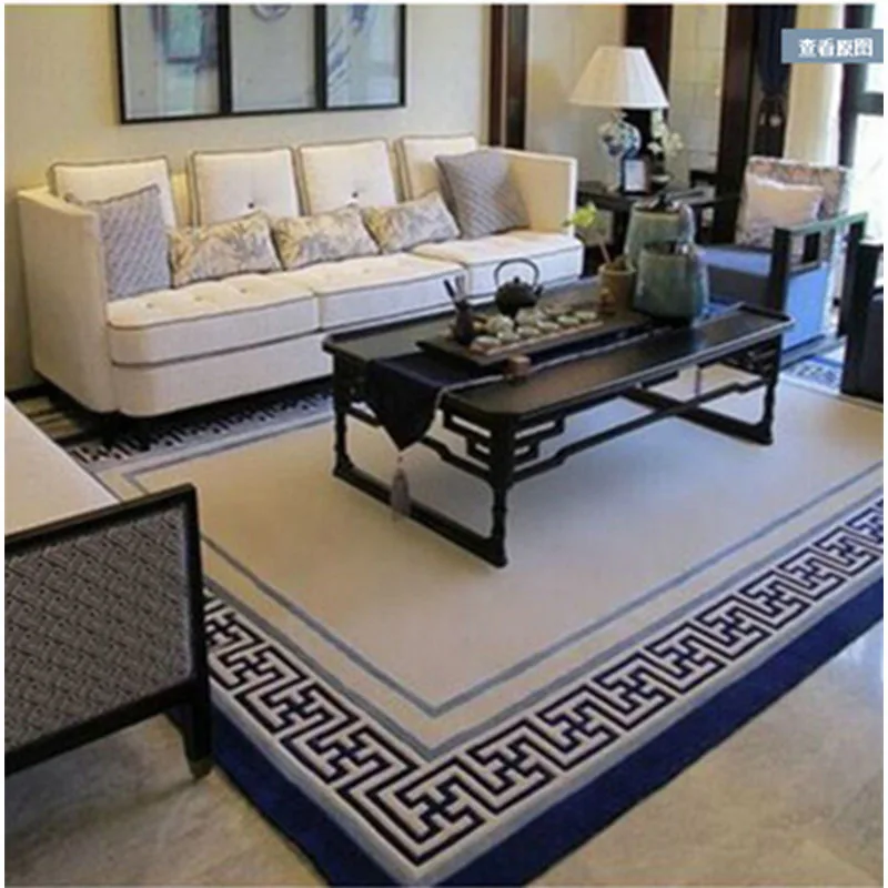 Large High Quality Handwoven Wool Carpets For Living Room Chinese Wool Carpet Bedroom Kids Rug Thick Plush Soft Floor Carpets