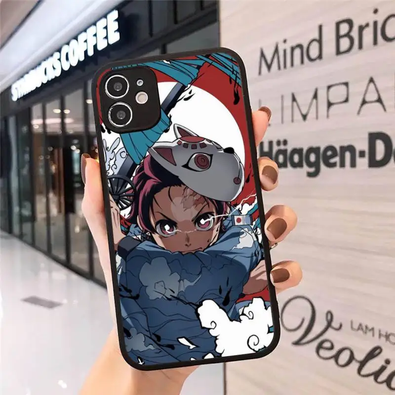

Kamado Nezuko Kimetsu no Yaiba Demon Slaye Phone Case matte transparent For iphone 7 8 11 12 plus mini x xs xr pro max cover