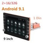 Автомобильный мультимедийный плеер, 1 Din, 9 дюймов, Android 9,1, Bluetooth, Wi-Fi, стерео, Gps