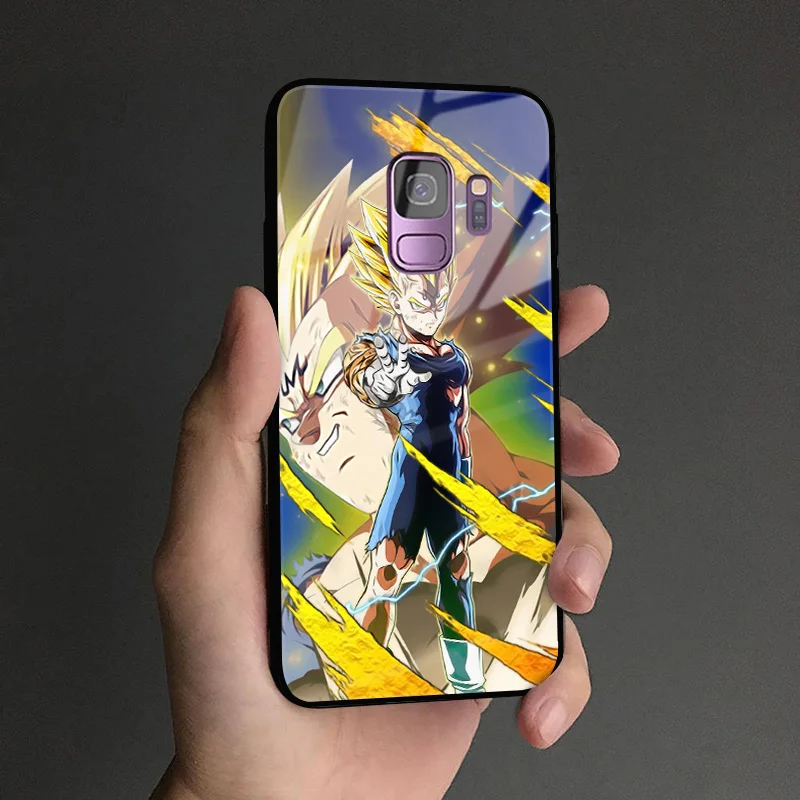 VEGETA 6 Vegeta Dragon Ball Z DBZ аниме мягкий силиконовый стеклянный чехол для телефона чехол для samsung Galaxy S8 S9 S10e S10 Note 8 9 10 Plus - Цвет: VEGETA 6