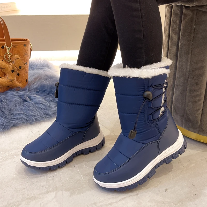 2021 зимние ботинки для снежной погоды детская Водонепроницаемая повседневная