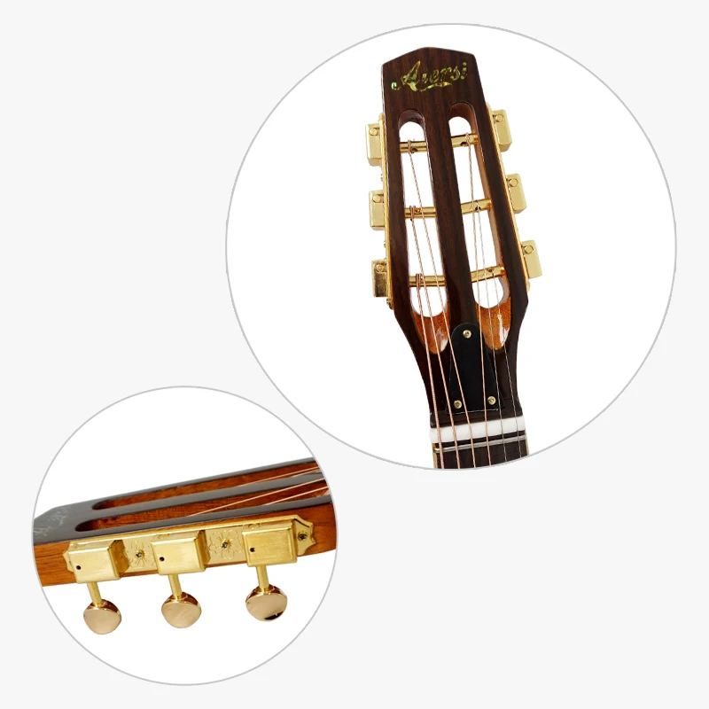 Aiersi brand professional Handmade Selmer Style Acoustic Gypsy Jazz Guitar With free case and strap |