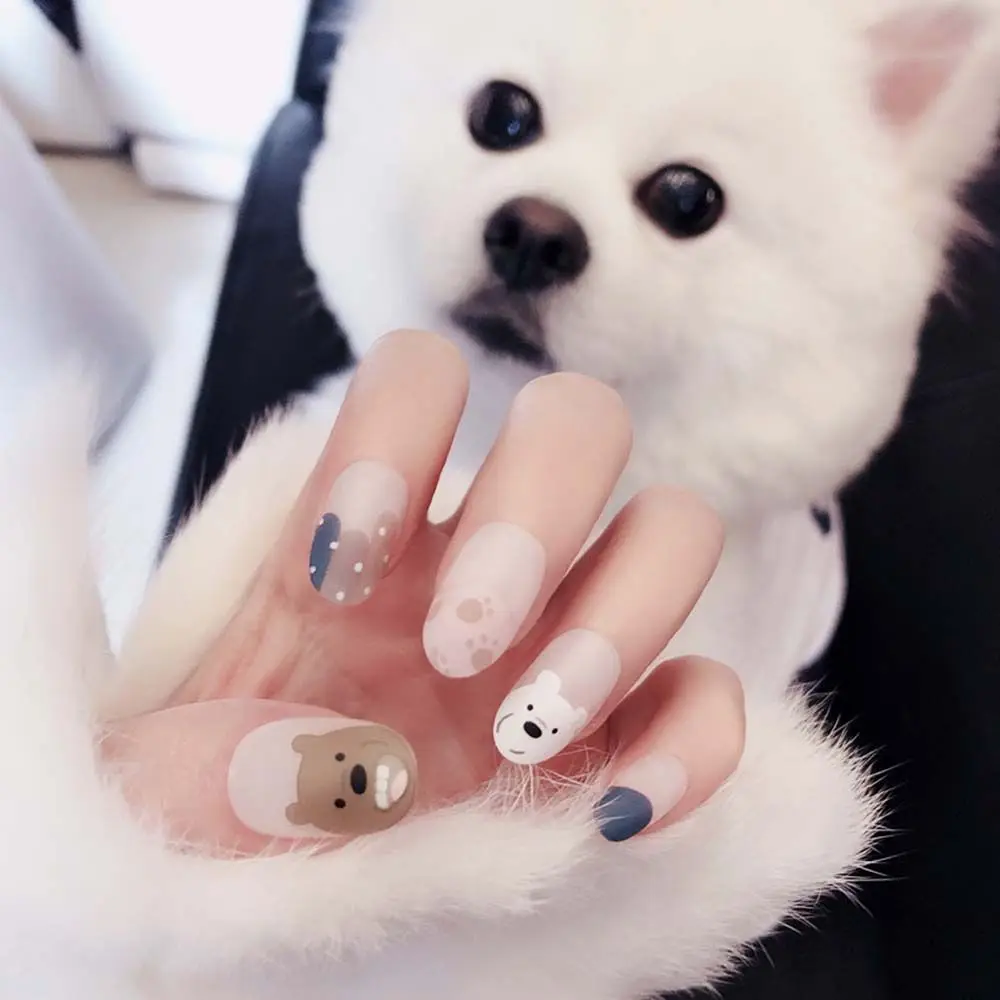 Накладные ногти женские 24 шт. накладные с круглой головкой | Красота и здоровье