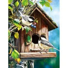 Алмазная вышивка 5d, полная вышивка крестиком, модная Алмазная мозаика, картины для Стразы с маленькими птицами и гнездом KBL