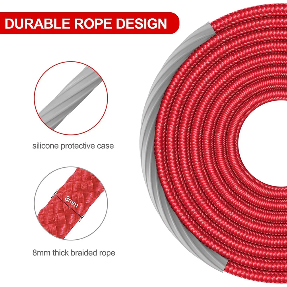 Скакалка Регулируемая длина без спутывания Сегментированная мягкая бусина для
