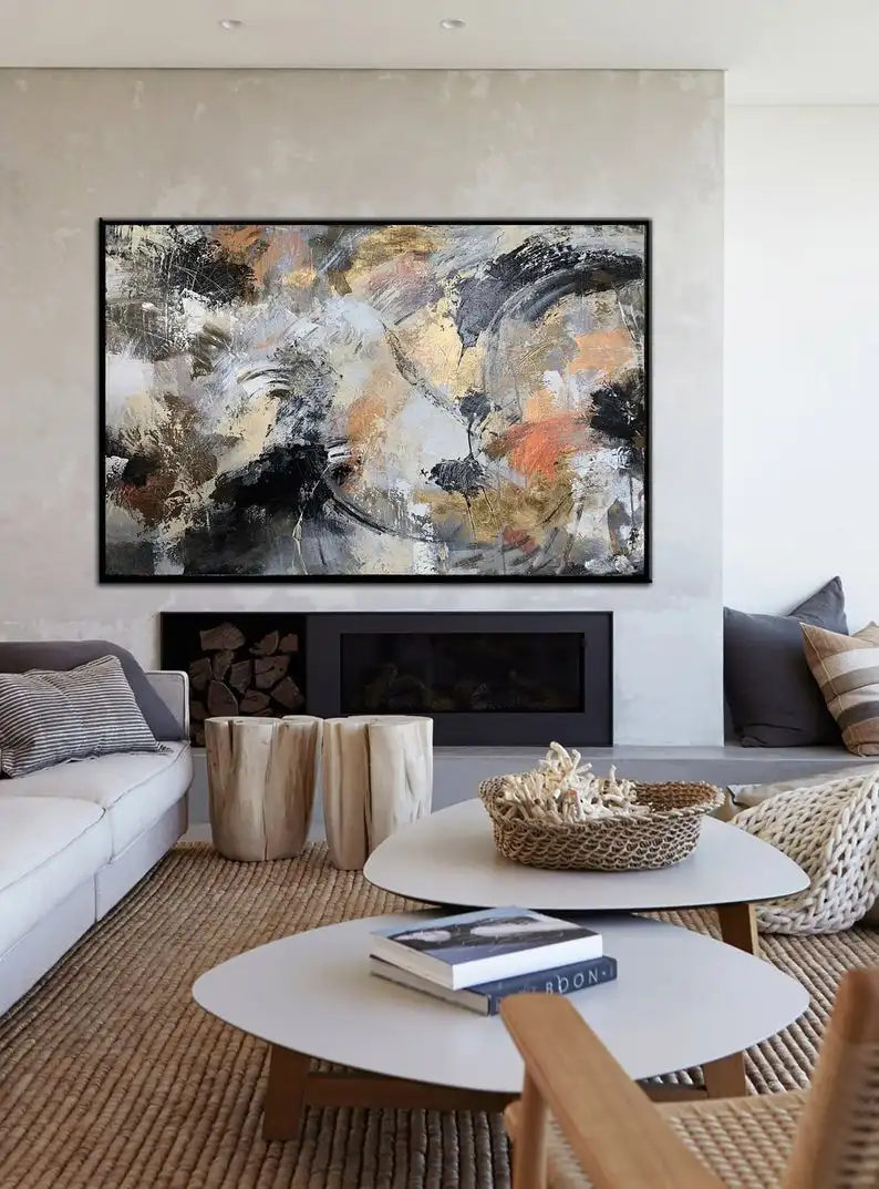 

Large art Wall Art Colorful Painting On Canvas Contemporary Art Acrylic Painting Living Room Wall Art Modern Wall Art Texture