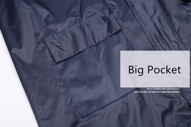 Fashion Reflective Waterproof Rain Coat Suit Motorcycle Brand Men 3 Sizes 420D Oxford Raincoat Quality Rain Wear Pants Coat Set