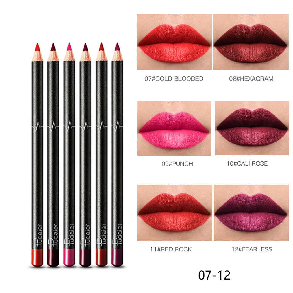 Бренд Pudaier водостойкая матовая помада карандаш подводка для губ контур макияжа