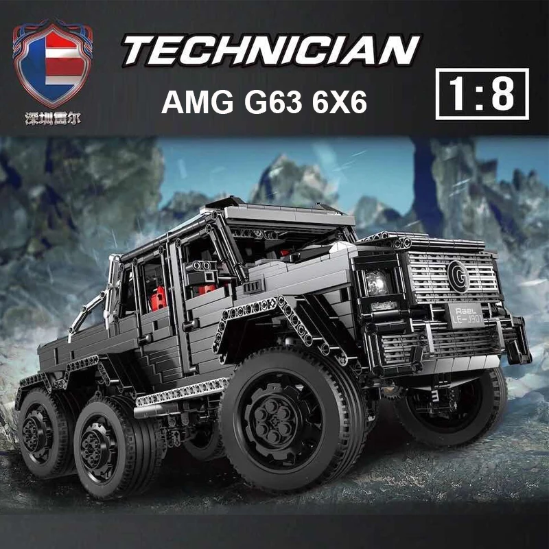 Масштаб 1:8 AMG G63 6X6 совместимый Technic MOC строительные блоки кирпичи развивающие игрушки дни рождения Gfits для мальчика