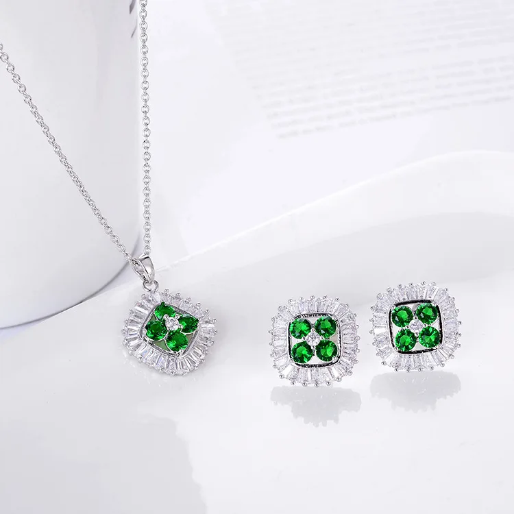 Квадратный цветок модные свадебные Дамские Ювелирные наборы для женщин