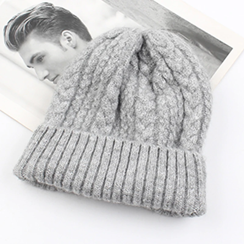 2020 зимние шапки для мужчин и женщин унисекс толстый колпачок твист вязаные без