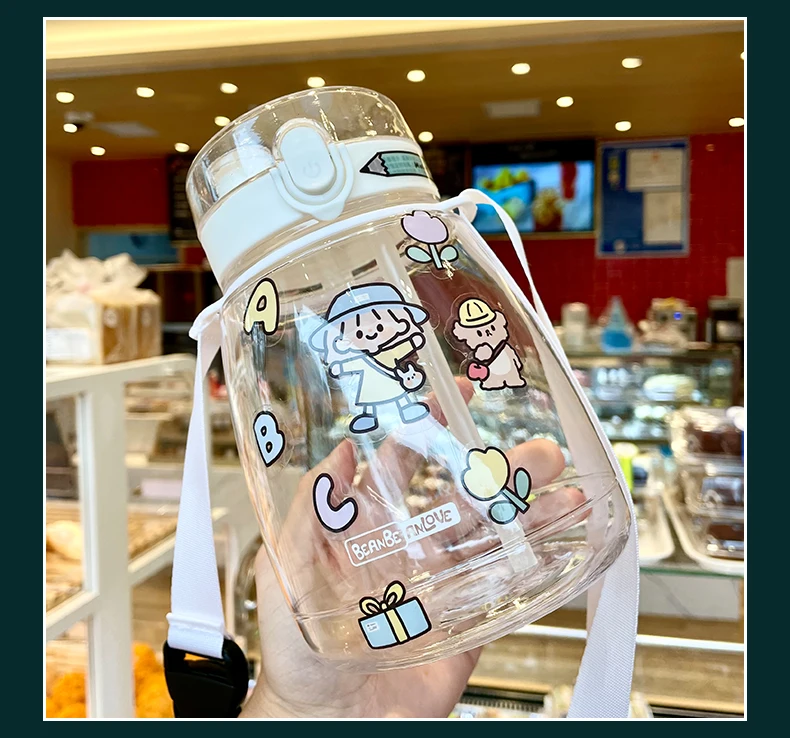 

Outdoor Water Bottle Straw Portable Sport Plastic Large Capacity Unique Items Botella Deportiva Creative Water Bottle BD50WB