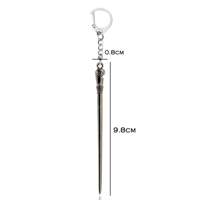 

ZXMJ Harried Magic Wand Keychain Keyring potters Alloy Vintage Charm Key Chain 9 Colors For Men And Women Fans Gift