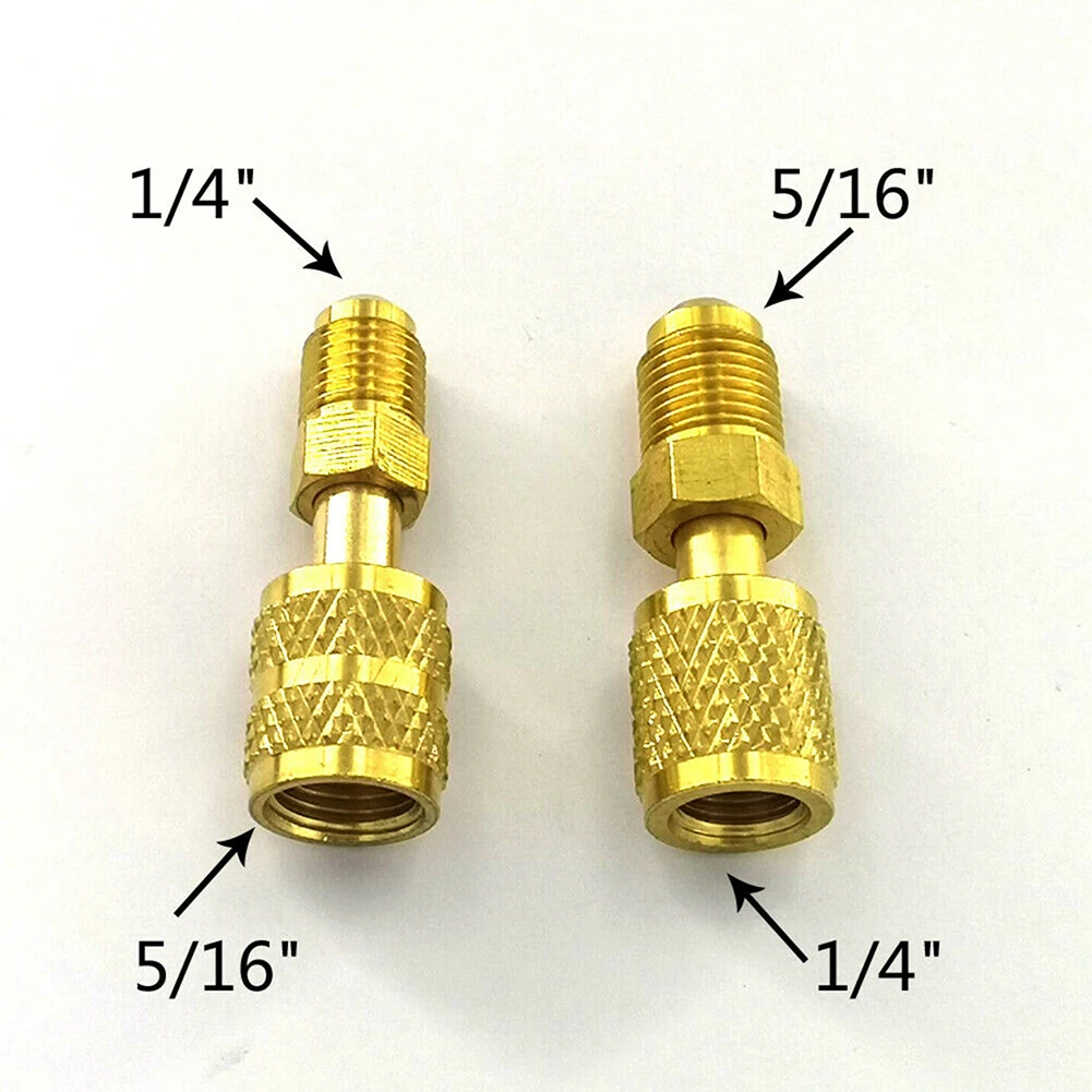 

4 шт., адаптер R410a 5/16 дюйма SAE F до 1/4 дюйма SAE M, быстроразъемные соединители, коннектор для зарядки холодильника для кондиционера