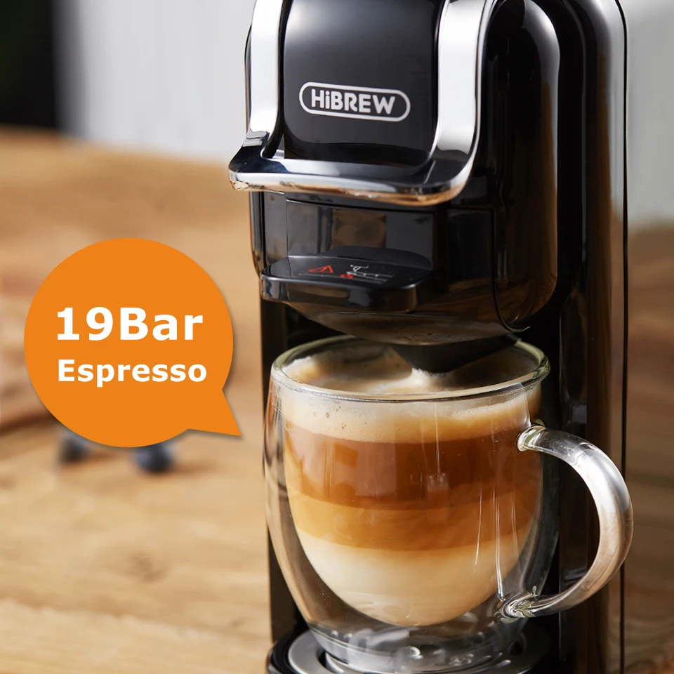 HiBREW 19Bar 4in1 несколько капсулы нержавеющей стали нержавеющие Кофе машина с