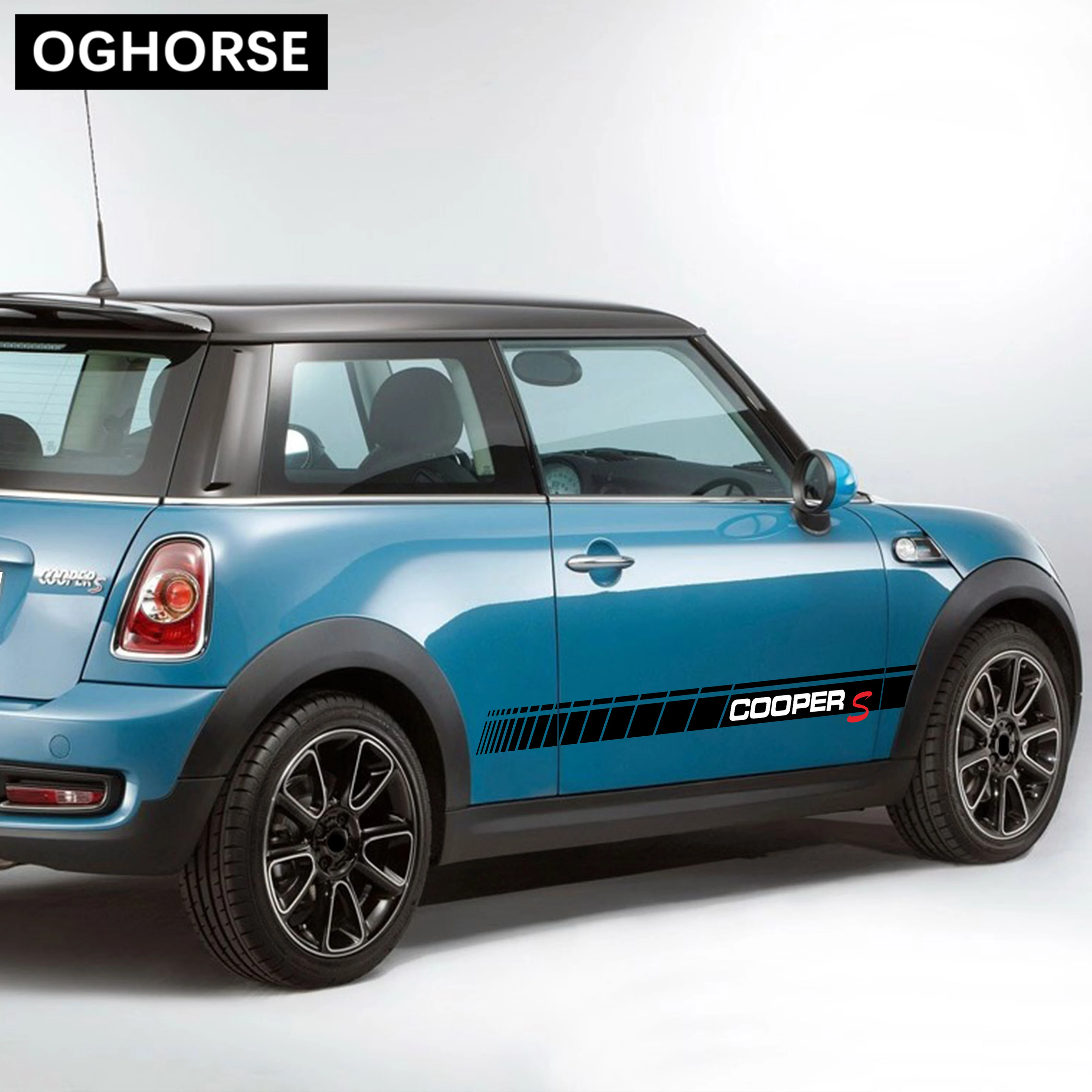 Автомобиль Стайлинг двери боковые стеллажи полосы наклейка кузова для MINI Cooper S R50