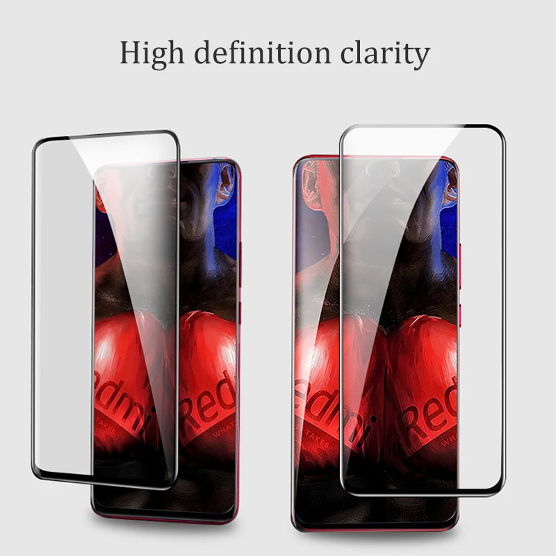 KEYSION Tempered Glass For Xiaomi Mi 9T 9 SE A3 Screen Protective Glass Film Full Cover for Redmi Note 10 9 Pro Max K20 8 8A 7A