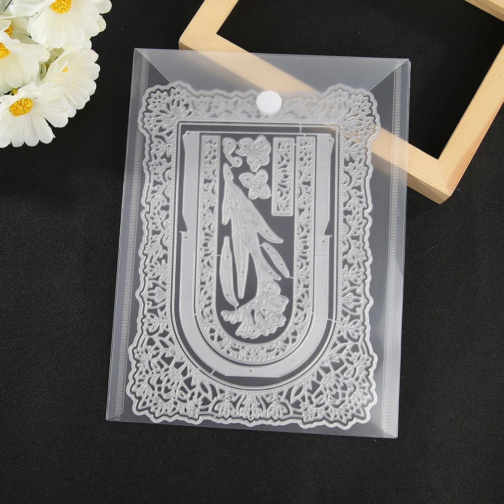

10pcs 24x18/18x13cm Clear Cutting Dies Bag Paper Card Making Stamp Dies Storage Case Template Holder Storage Pouch