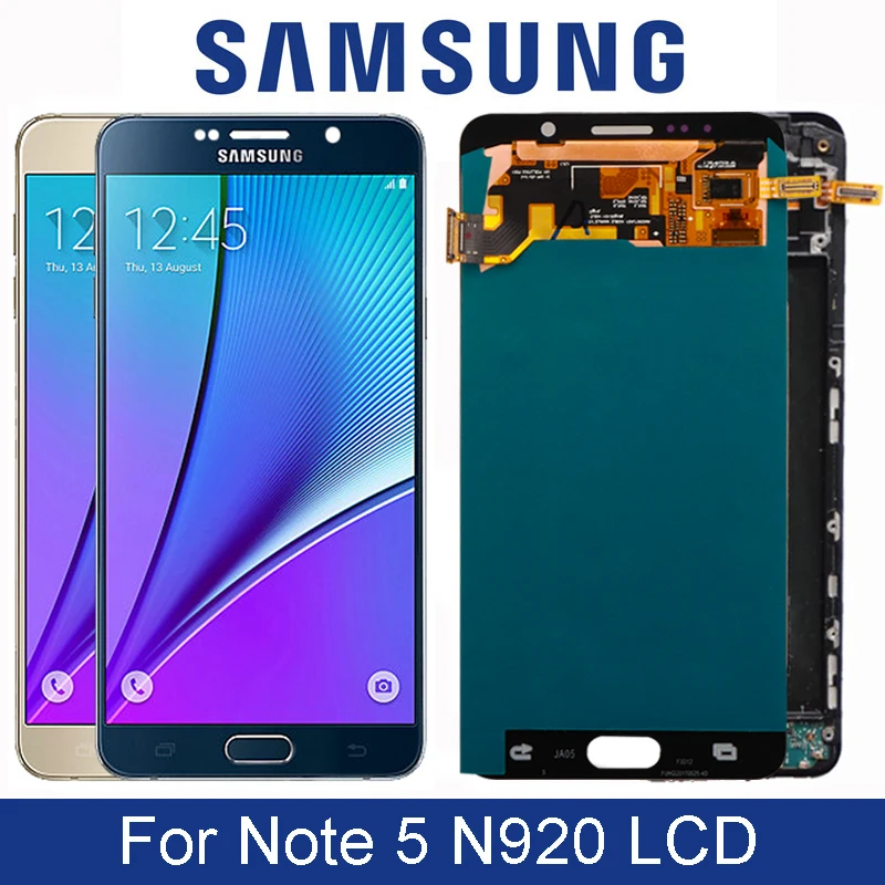 Сменный AMOLED ЖК дисплей для SAMSUNG Galaxy Note 5 оригинальный 7 дюйма с дигитайзером