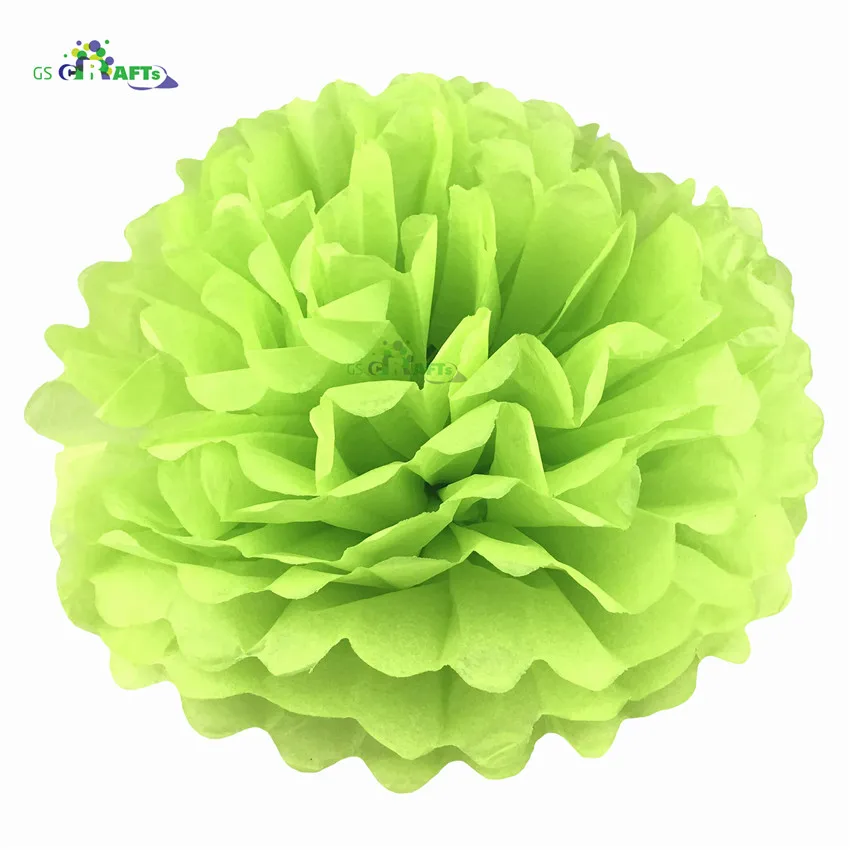 13.Lemon Green Высота каблука 10 см, каблук 15 см, 20 см, 25 см, свадебных платьев, декоративных изделий и Бумага помпонами Pom Poms 4 6 8 10 дюймов шары вечерние дома декоративная ткань украшения ко дню рождения - Цвет: 13.Lemon Green