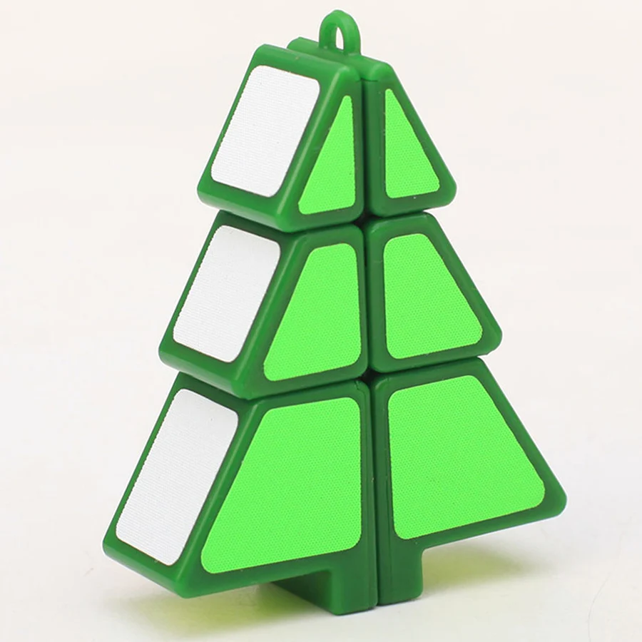 

ZCUBE 1x2x3 Christmas Tree Shaped Magic Cube Sticker Speed Puzzle Educational Toys Xmas Gift for Kids Children