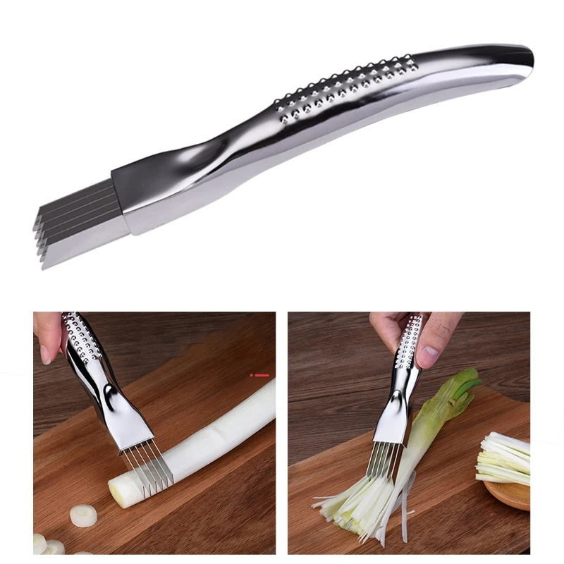 

Shred Silk Knife Stainless Steel Vegetable Chopper Onion Garlic Cutter Food Kitchen Speedy Choppers Cuisine Outils Accessoires