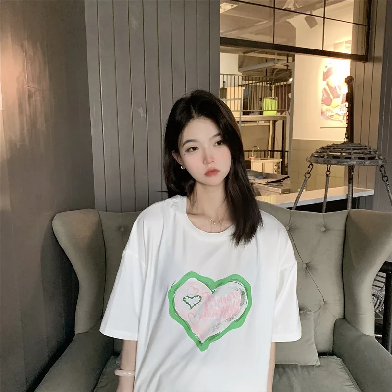 

Black T-shirt Women's Summer Harajuku Style Ins Internet Celebrity Fried Street Loose All-Match Design Sense Niche Short Sleeve