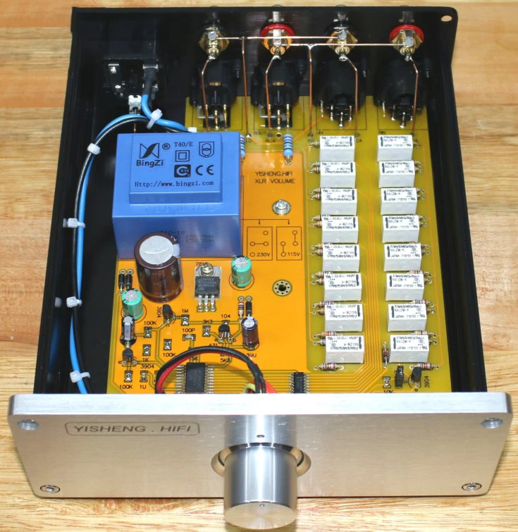 

Advanced Relay Volume Controller/Balance Potentiometer/balance to unbalance/Passive(balanced) Preamp RCA to XLR knob(selective)