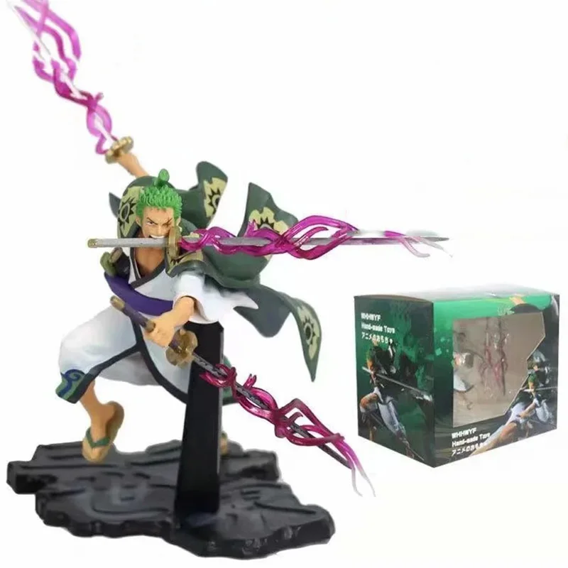 Горячая аниме игрушка один кусок кимоно ророноа Зоро три меча Боевая версия в