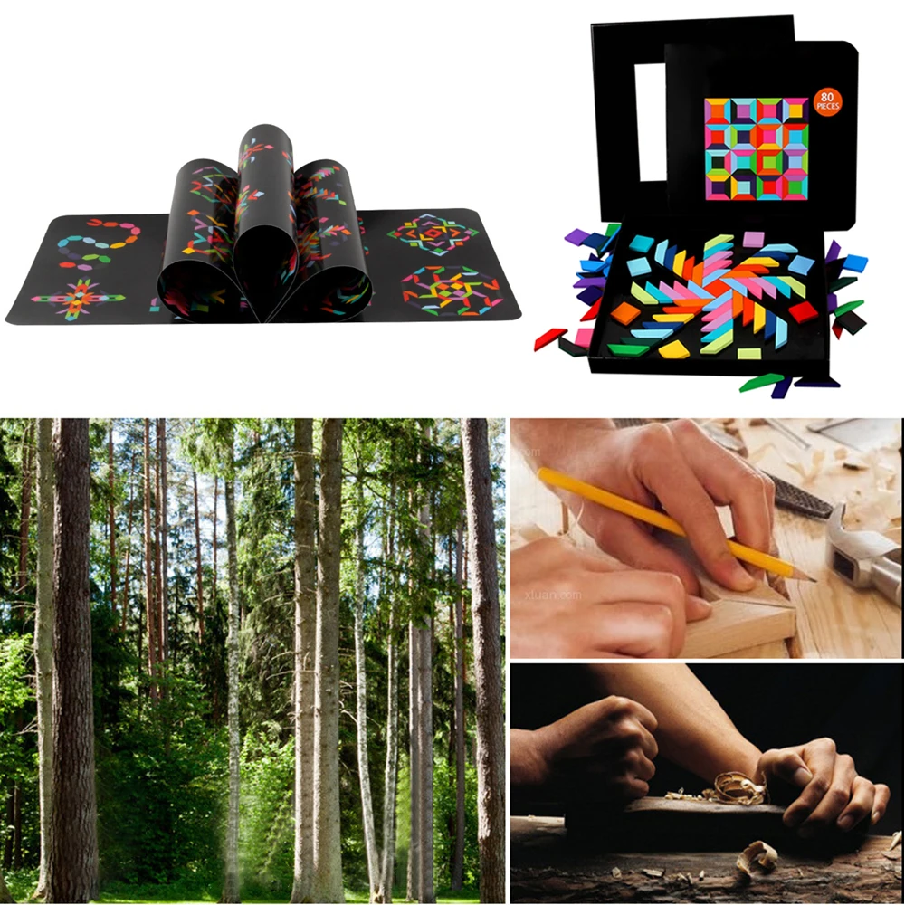 

Original Wooden Magnetic Puzzle Toys Children 3D Puzzle Right Brain Development Memory Attention Training Drawing Board