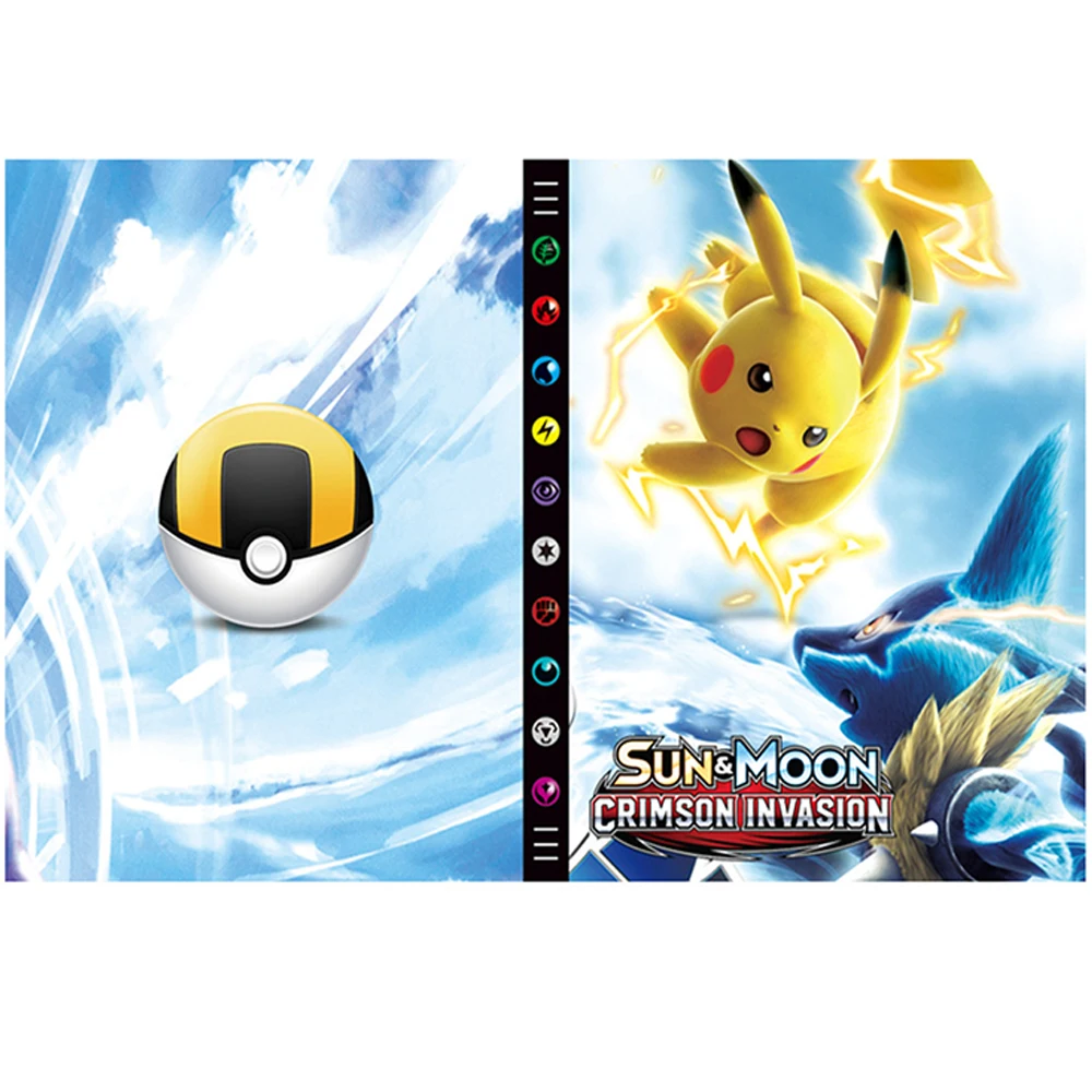 Soporte de tarjetas de Pokemon para ni&ntilde;os, carpeta de tarjetas de gran tama&ntilde;o, 9 bolsillos, 432 unidades-3