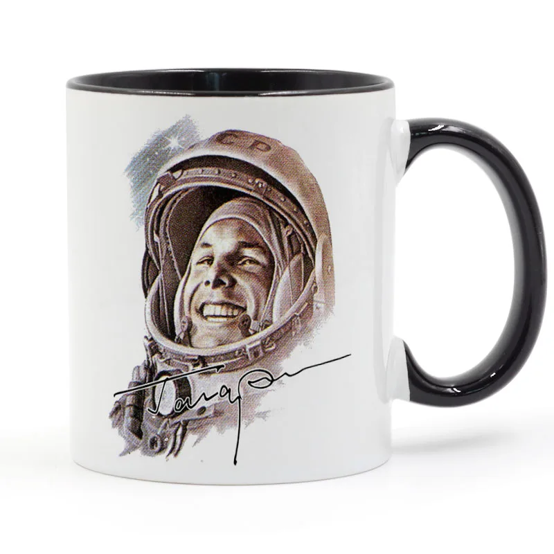Россия СССР первый мир советский космонат Гагарин кофейная кружка керамическая