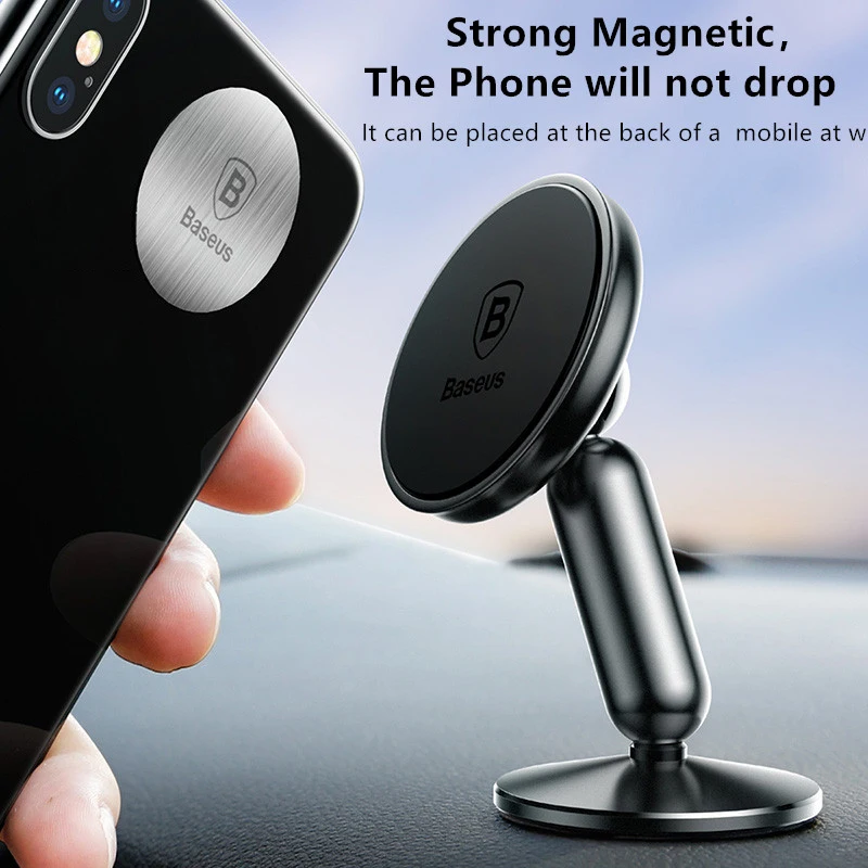 baseus magnetic car phone holder universal phone stand mount car holder dashboard mobile phone stand for iphone x 8 xiaomi mix2 free global shipping