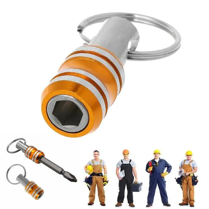 Сталь рукав пост 1/4 серии быстрой смены золотой брелок для ключей сверла винт