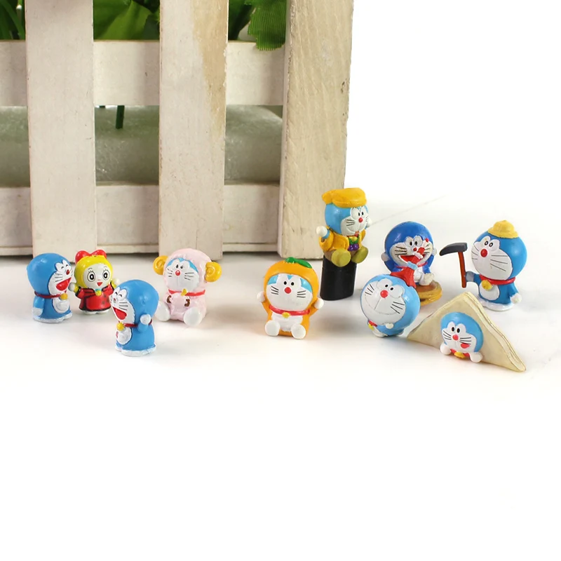 10 шт./компл. 1 5-3 см мини юбка-пачка фигурка Doraemon игрушки PVC Моделя с хорошим спросом