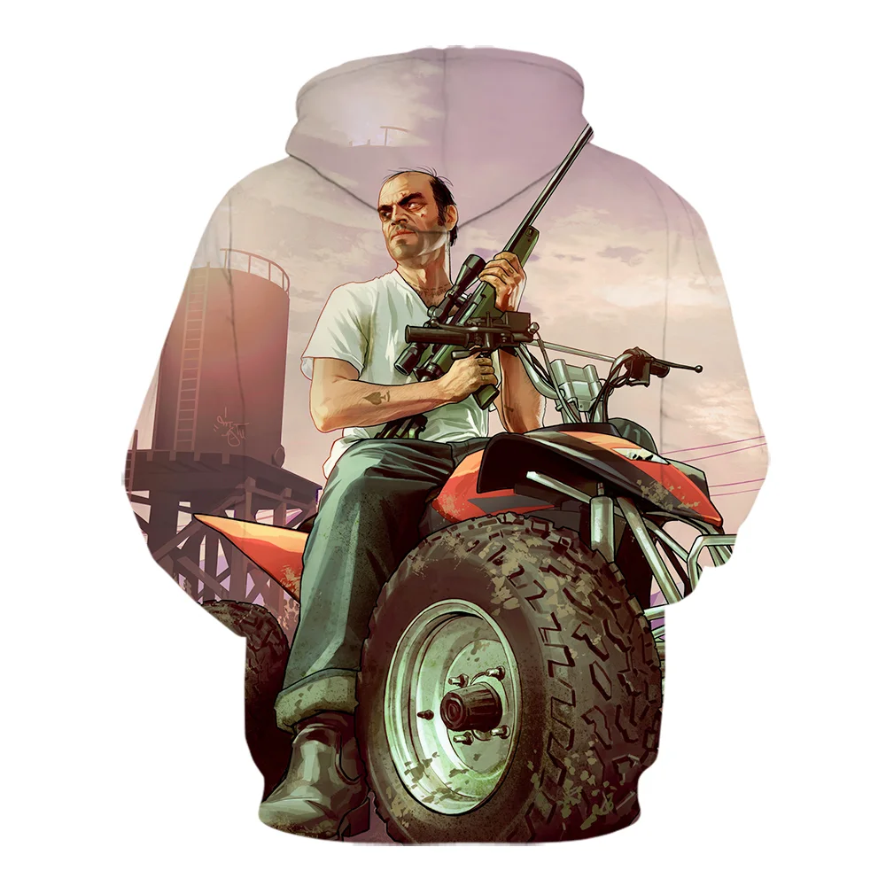 Grand Theft Auto GTA 5 3D Print Hoodies Men Women Fashion Hooded Sweatshirt Popular Game Printing Hoodie Pullover Unisex Clothes | Мужская