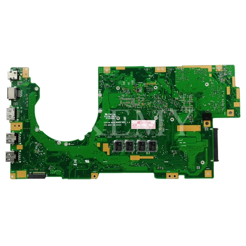 Материнская плата K501UW для ноутбука Asus K501UXM K501UQ K501U оригинальная материнская DDR4 4
