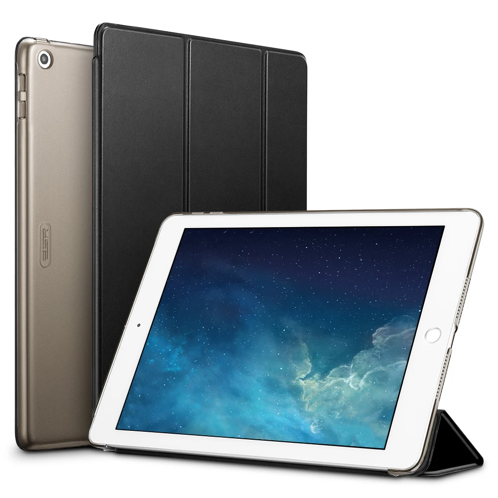 Black ESR чехол для iPad 7th Gen 10," 10,2 ударопрочный Ptotective чехол Trifold Smart Auto Sleep Wake Fold Stand чехол для iPad 7 - Цвет: Black