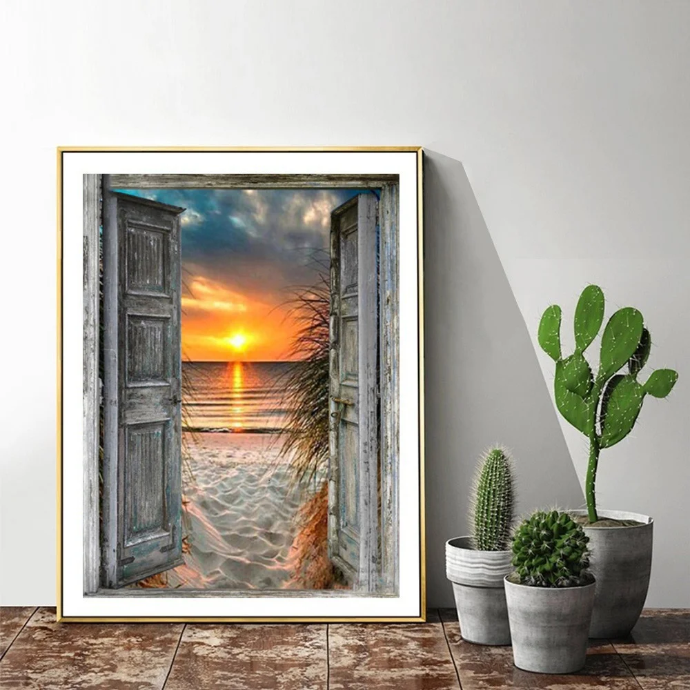 5D алмазная живопись поделки круглая Алмазная вышивка крестиком домашний декор