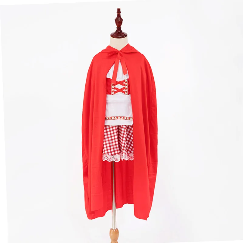 

New Cute Girl Little Red Riding Hood cloak Costume For Children Halloween Carnival Party Baby Girls Cosplay Costume