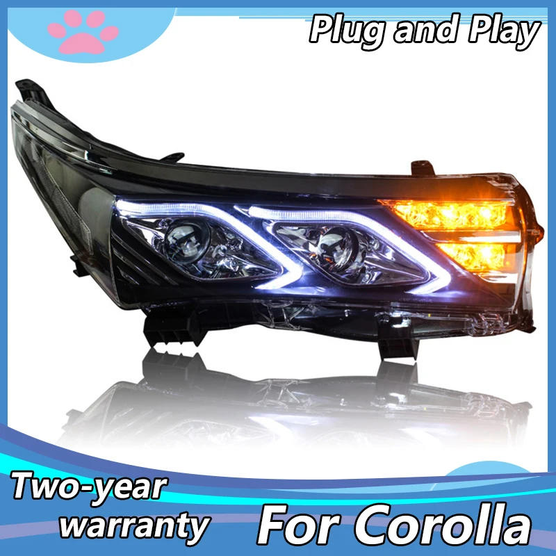 

Car Styling Head Lamp for Toyota corolla Headlights 2014 -2017 LED Headlight Bi-Xenon LED DRL crolla Headlight assembly
