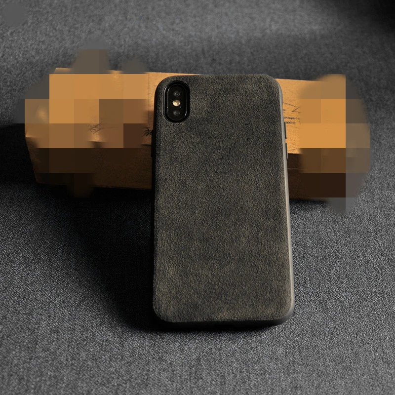 Blank Чехол для iPhone 6, 6s, 7, 8 Plus, итальянская ткань, замшевый кожаный чехол, пуховый корпус для телефона, оболочка для 11 pro, XS Max, XR, Fundas Coque - Цвет: Blank