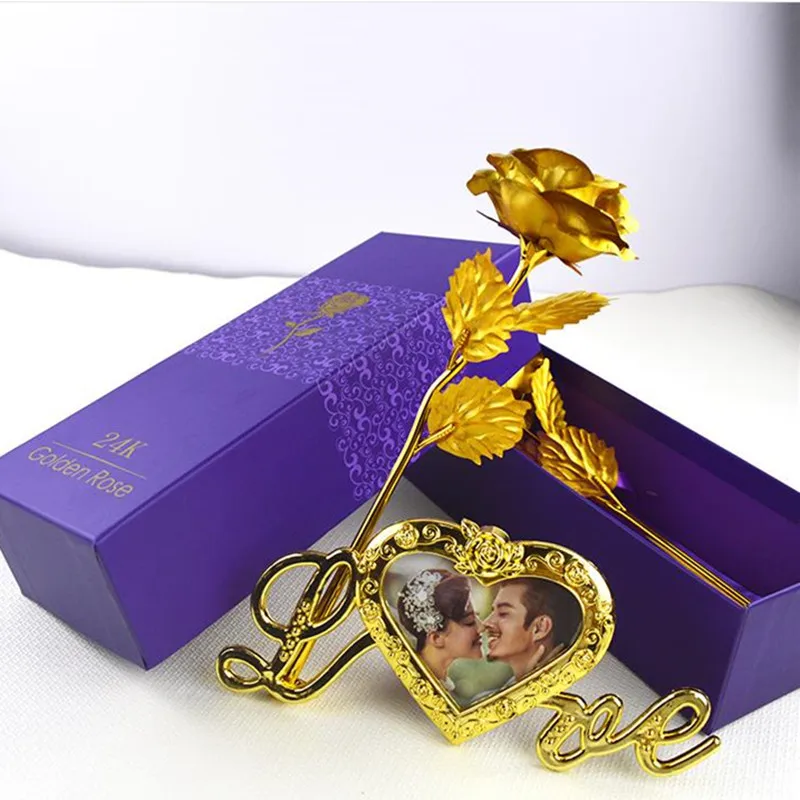 Подарок на День святого Валентина для подруги парня Золотая Роза свадебные