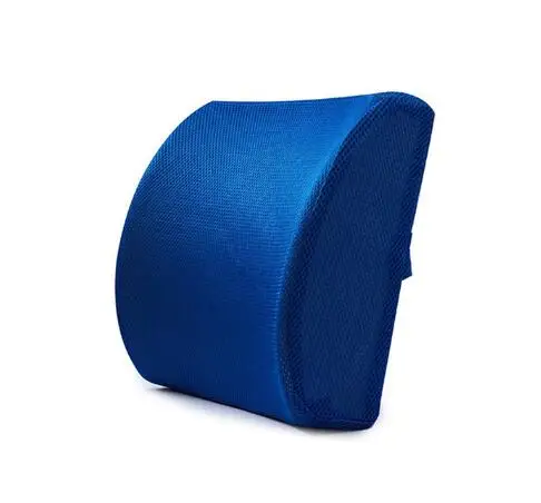 Blue Массажер для спины, поясная подушка, подушка для стула, облегчающая боль в автомобильном сидении, подушка для дома и офиса, гель, мягкая пена с памятью, поясничная поддержка - Цвет: Blue