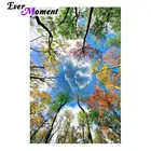 Аксессуар для рукоделия, красивое дерево, лес в осени, сделай сам, полная вышивка мозаикой 5L787