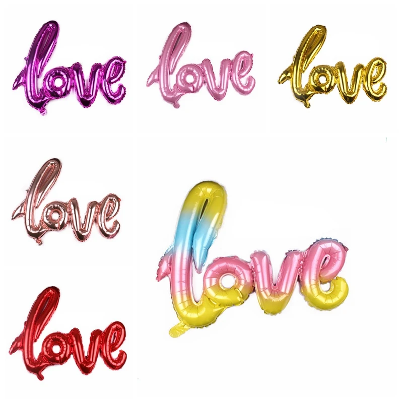 1 шт. 40 дюймов сиамские любовные буквы красочные фольгированные шары для свадьбы