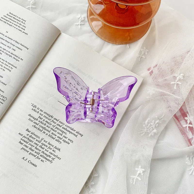 

Butterfly Hair Claw For Women Girls Acrylic Hair Accessories Scrub Black Hair Claw Clips Crab For Hair Simple Hair Clamps